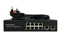 Latest POE-S2008GB 8x1000Mbps PoE + 2x1000Mbps Uplink IEEE802.3af/at PoE Switch (Built-in 120/150W Power Source)